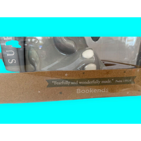 GREAT AND SMALL Bookends Elephant and Lion Ceramic by Baby Aspen - Picture 8 of 8